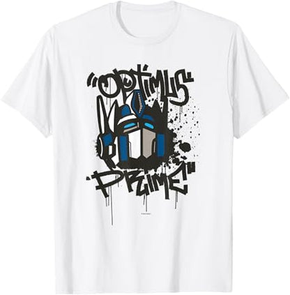 T-shirt Transformers Classic Optimus Prime com retrato em grafite