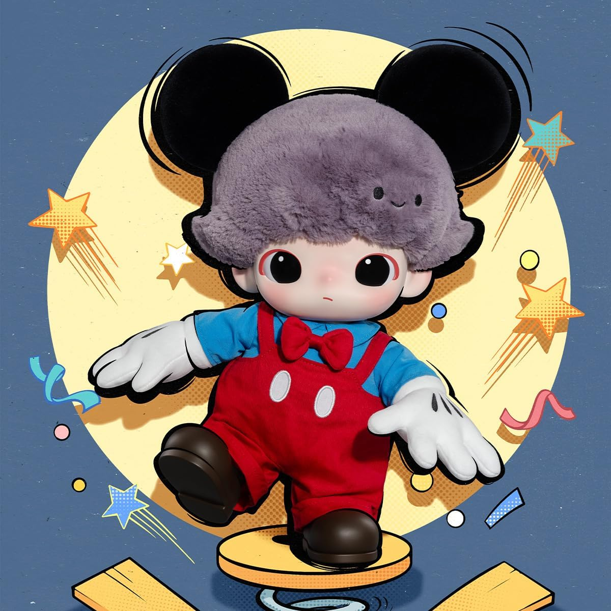 POP MART DIMOO WORLD X DISNEY Series-Mickey Bolsa de Peluche em Vinil 1 Caixa Personagem Articulado Design Premium Presentes Fã-Favorito Brinquedo Colecionável Figura de Acção de Brinquedo de Arte