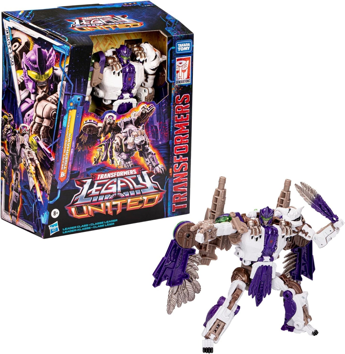 Figura de ação Tigerhawk da classe Leader da classe Beast Wars do universo Transformers Legacy United.