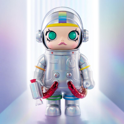POP MART MEGA SPACE MOLLY 400% Rainbow 2.0 Personagem Articulada Design Premium Presente para Mulheres Brinquedo Colecionável Figura de Ação de Brinquedo de Arte