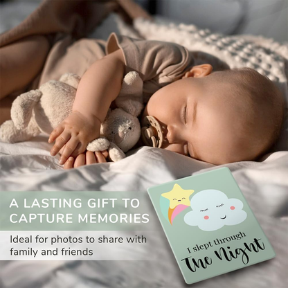 Tiny Trees® 40 cartões de marcos para bebés em caixa de oferta - Presentes para chá de bebé para a mamã - Presente de bebé para menino ou menina - Cartões unissexo de marcos para bebés para novos pais, presentes e lembranças de gravidez