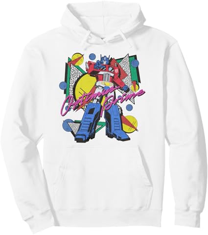 Sweatshirt com capuz Transformers Retro Optimus Prime com estampado dos anos 80