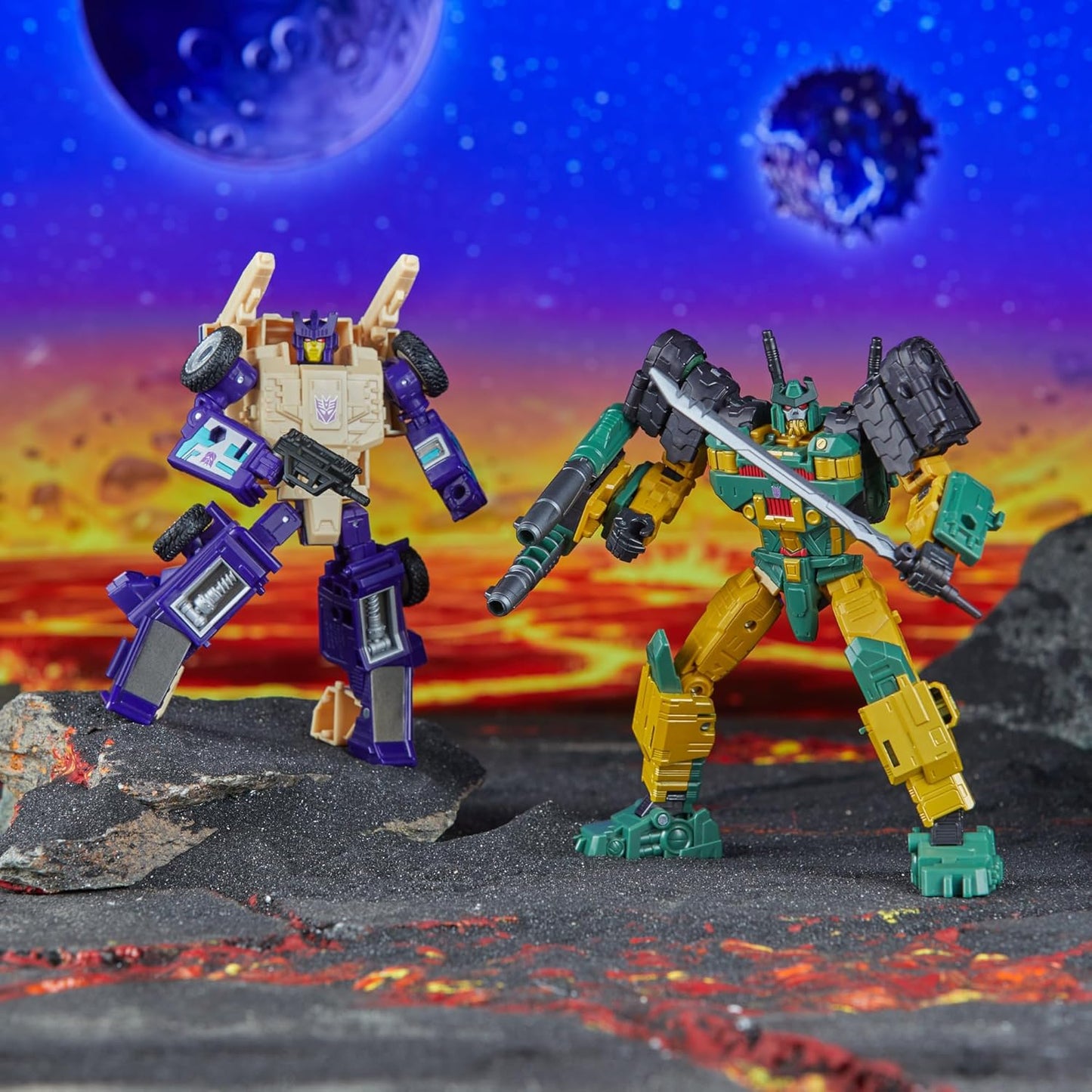 Transformers Legacy United Doom ‘n Destruction Collection, Bludgeon & Rukus, Mayhem Attack Squad - Conjunto com 2 figuras de acção convertíveis, para crianças a partir dos 8 anos (Exclusivo Amazon)