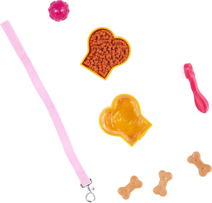 A Nossa Geração – Caniche de Peluche – Bolsa para Transporte de Animais de Estimação – Acessórios para Bonecas de 18 Polegadas – Peluches – Crianças a partir dos 3 Anos – Transportadora para Cães Hop in