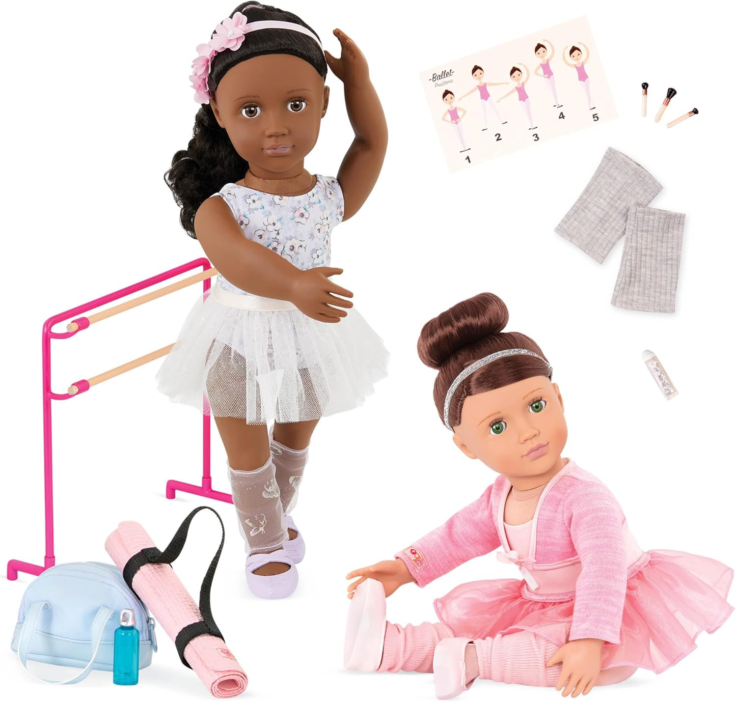 Our Generation Conjunto de acessórios de ballet Dancing Feet - para bonecas de 46 cm - para crianças a partir dos 3, 4 anos