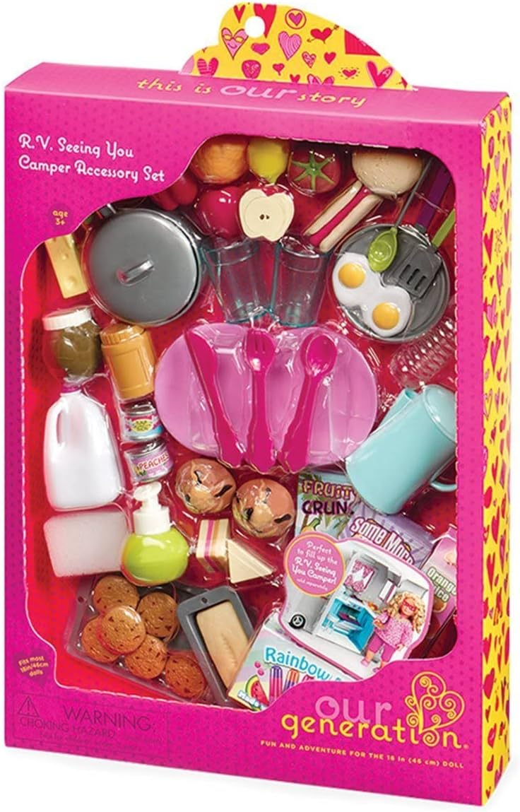 Our Generation Rosa no Banco do Condutor Retro Cruiser – Acessório para Carro de Brinquedo para Bonecas de 18 Polegadas – Carro de Brinquedo Descapotável