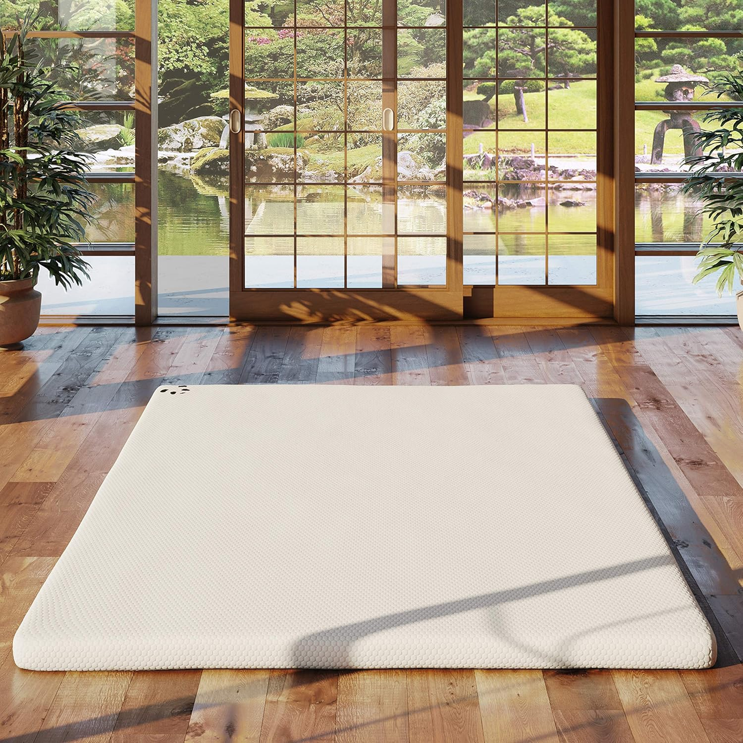 The Topper - Colchão de espuma viscoelástica com infusão de gel (hidroespuma) de bambu (casal pequeno: 190 x 120 x 5 cm) branco