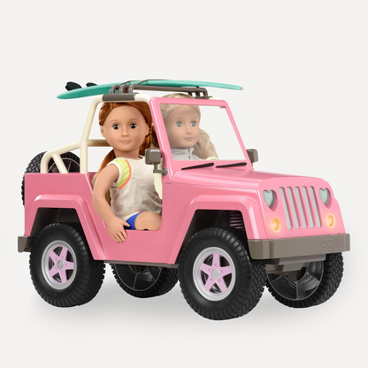 O nosso Jeep Off Roader de 45 cm para bonecas, brinquedos, roupas e acessórios para meninas a partir dos 3 anos