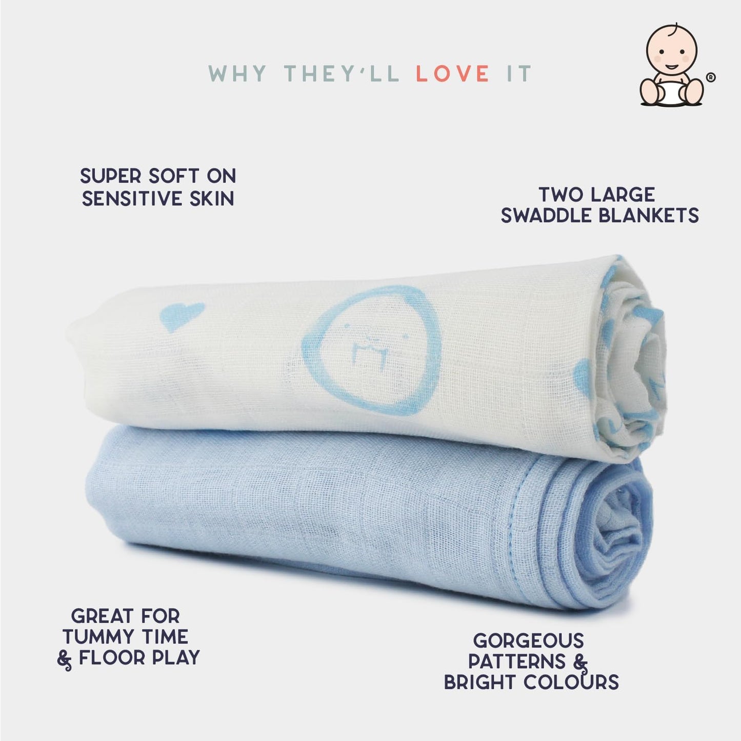 Conjunto de oferta para bebé Little Giggles Co.® (azul)