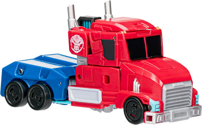 Transformers Toys EarthSpark Deluxe Class Optimus Prime, figura de ação convertível de 12,5 cm, brinquedo de carro robô colecionável para meninos e meninas a partir dos 6 anos