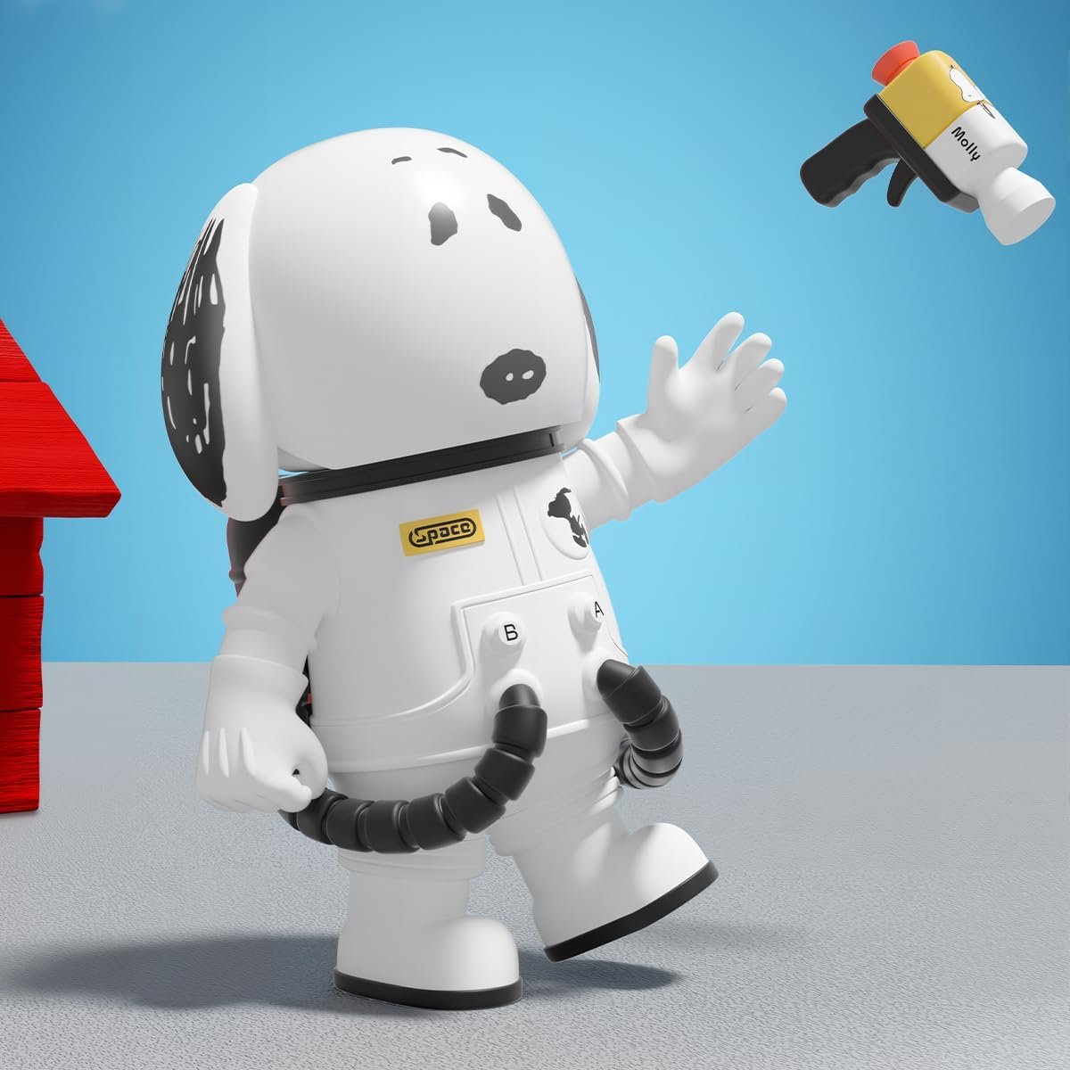 POP MART MEGA SPACE MOLLY 100% Charlie Brown e Snoopy 1 caixa de presentes de design premium para mulheres, boneco de ação colecionável favorito dos fãs