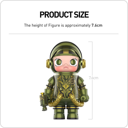 POP MART MEGA SPACE MOLLY 100% CLOT-Olive Alienegra 1 caixa de presentes de design premium para mulheres, boneco de ação colecionável chique favorito dos fãs