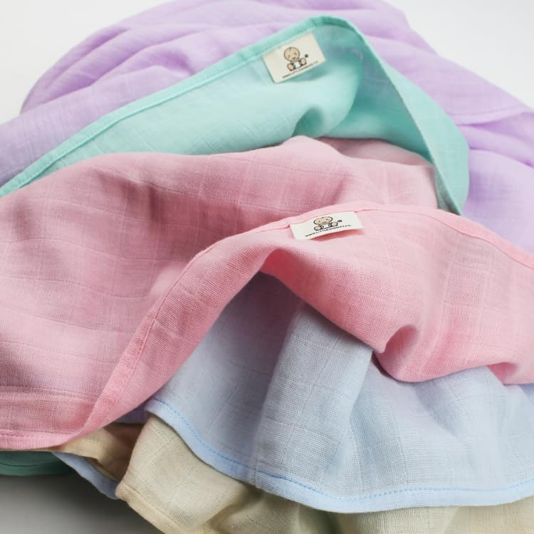 Little Giggles Co. Paninhos de musselina grandes para bebés, 60 x 60 cm - Pacote de musselinas para bebés, manta para fraldas dos 0 aos 3 meses, artigos essenciais para bebés recém-nascidos, mantas para recém-nascidos (morsa azul)