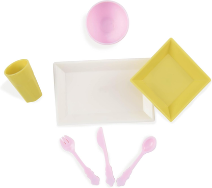 A Nossa Geração – Acessórios para bonecas de 45 cm – Cadeira de refeição de brincar – Assento elevatório – Brincadeira de faz de conta – Crianças a partir dos 3 anos – Cadeira de encaixe Let’s Hang - Estampa de gato