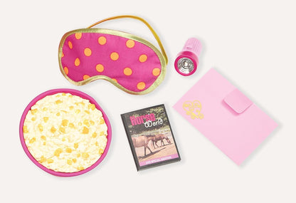 Conjunto de saco-cama insuflável Be Me da Our Generation R.S.V