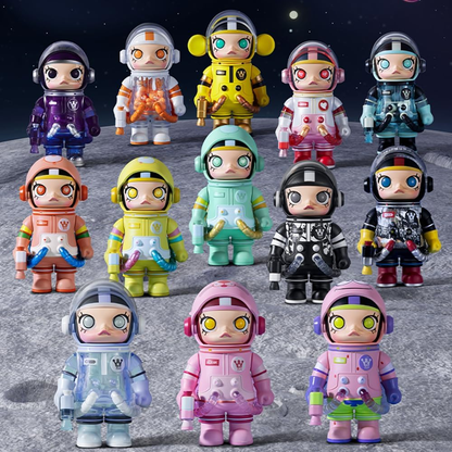 POP MART MEGA SPACE MOLLY 100% Série 2 Figuras Personagens Colecionáveis Conjunto Completo (9 Caixas) 2,5 polegadas Personagem Articulado Design Premium presentes para mulheres Caixa surpresa Favorita dos Fãs Brinquedo Colecionável