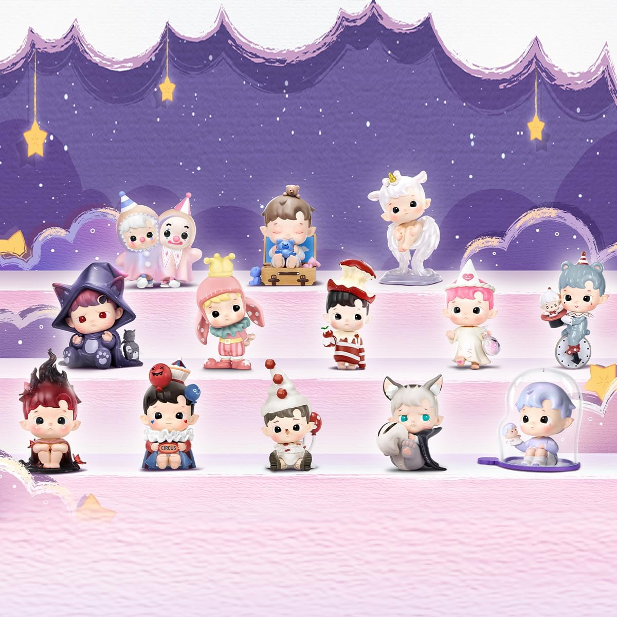 POP MART HACIPUPU Uma Noite de Fantasia Série - 1 Caixa com Figura de Ação Colecionável Premium. Design chic e encantador, presente ideal para mulheres e fãs de art toys. Item favorito para colecionadores, perfeito para decoração ou exibição.