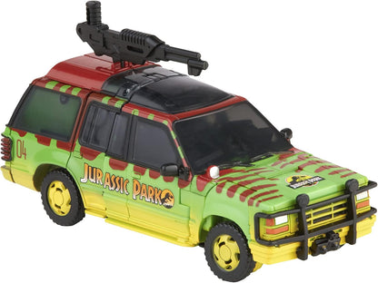 Transformers Generations Collaborative: Jurassic Park Mash-Up Tyrannocon Rex e Autobot JP93. Para maiores de 8 anos.