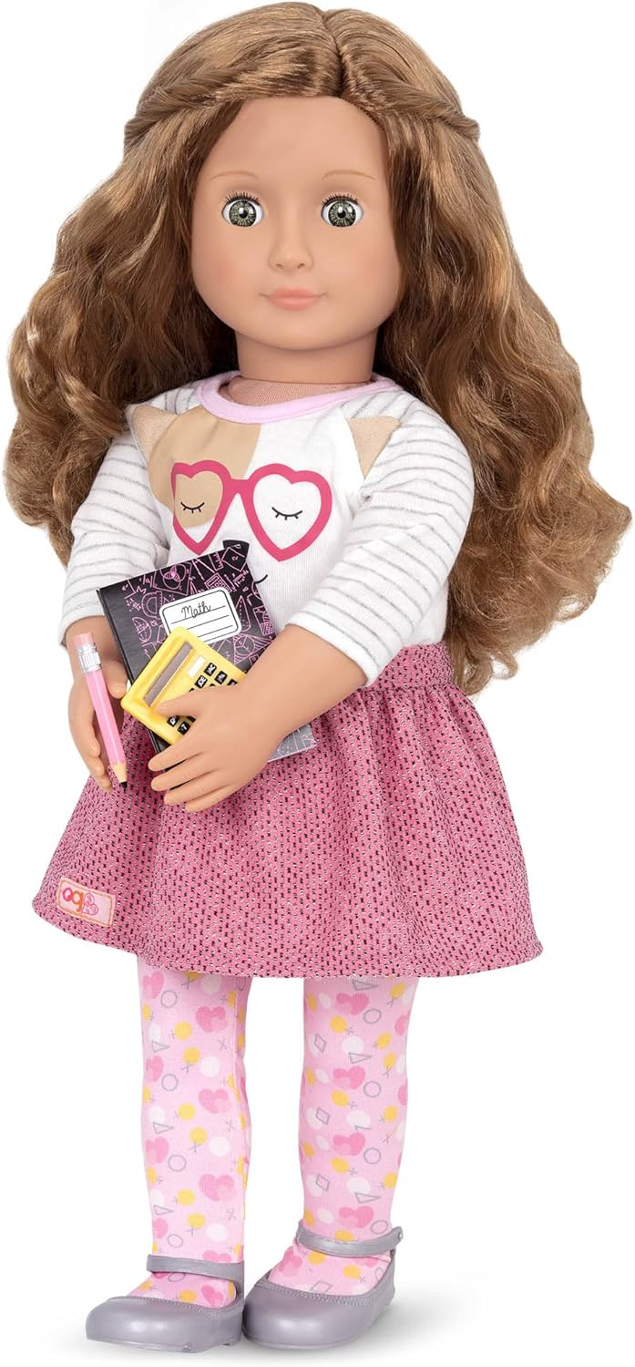 Roupa de cachorrinho com estampado gráfico da Our Generation Dolls, com sapatos, Surtido, roupa de boneca de 21,5 cm, inclui acessórios elegantes, design adorável e divertido para brincadeiras imaginativas das crianças