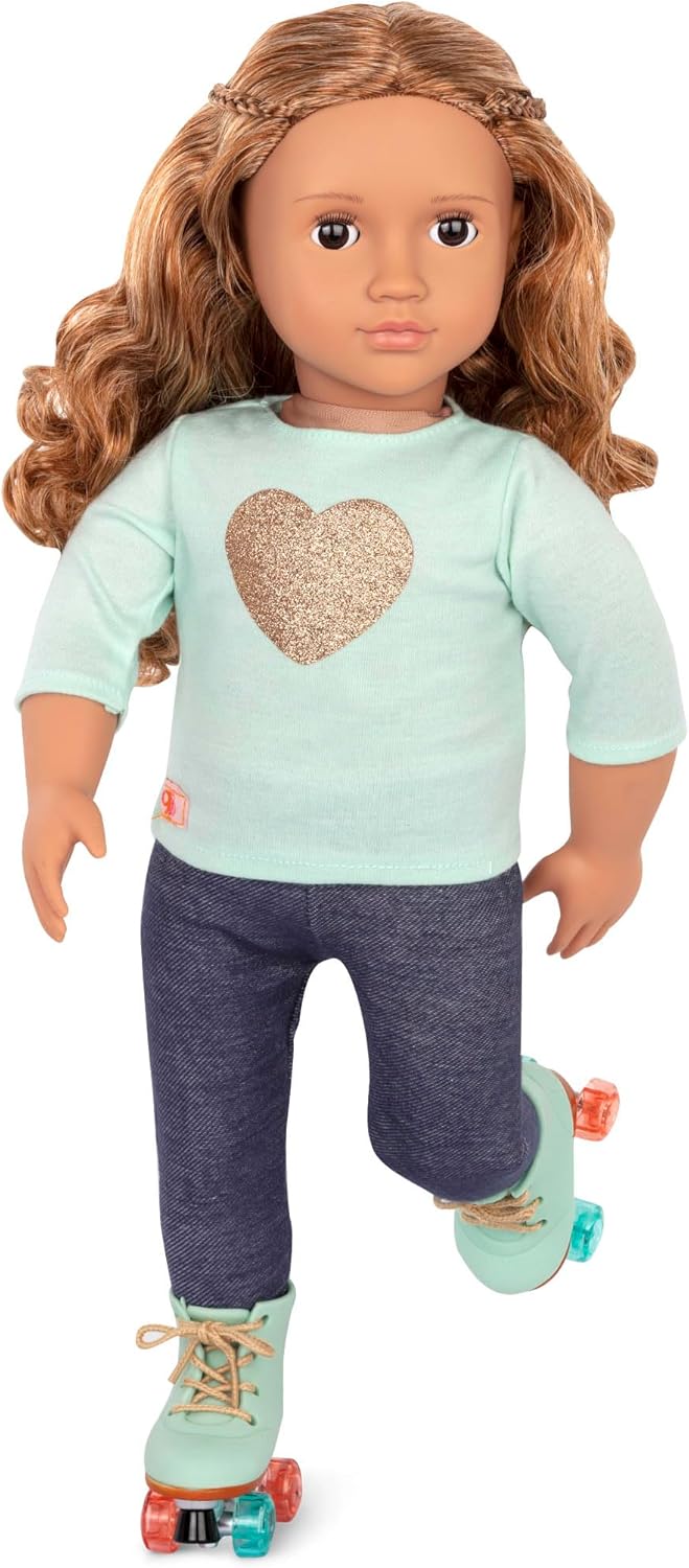 Bonecas Our Generation Isa - Adorável boneca empregada de pizza de 46 cm com cabelo para escovar, livro de histórias, roupas e acessórios | Bonecas saudáveis para meninas dos 3 aos 10 anos para se vestirem e brincarem com a imaginação