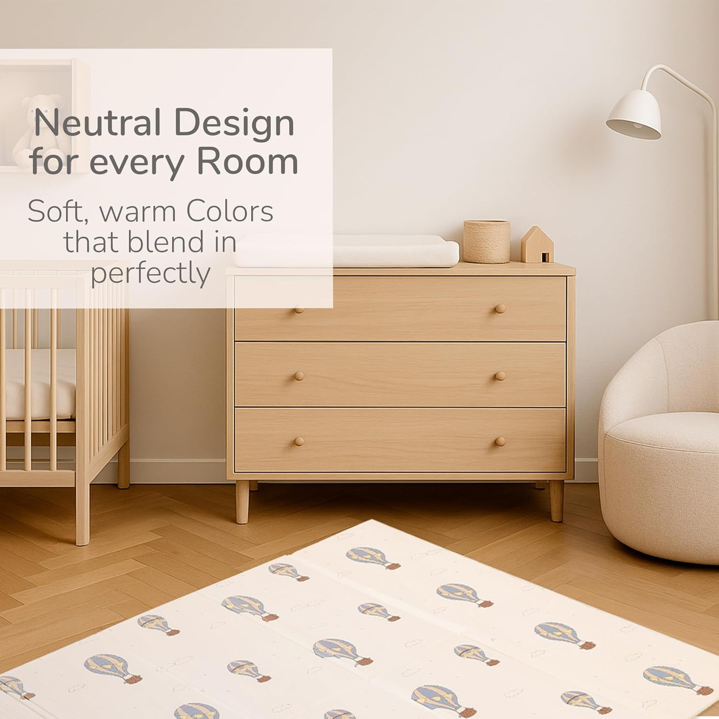 Tiny Trees® – Tapete de brincar para bebé  Dobrável, antiderrapante e acolchoado, ideal para gatinhar e a hora da barriga. Mede 150x200 cm, é resistente à água e manchas, oferecendo conforto e segurança para crianças brincarem no chão.