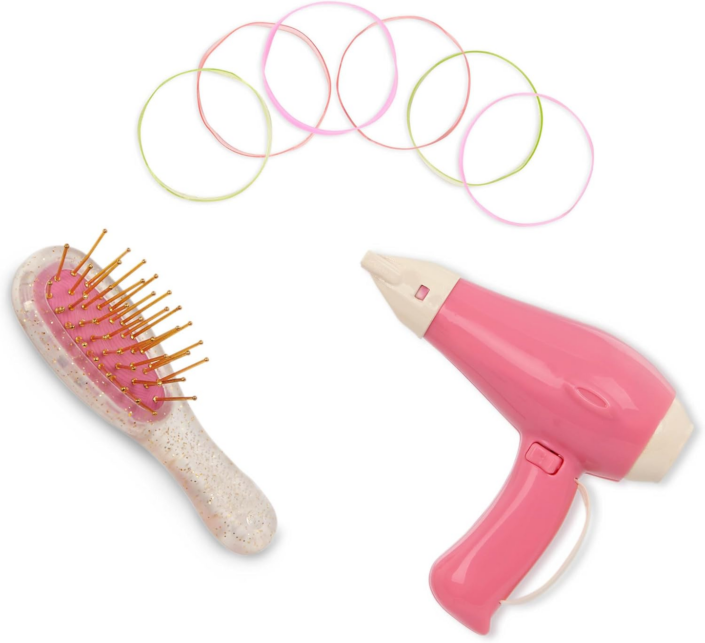 Our Generation Conjunto de Cadeiras de Salão Sweet Styles : acessórios de cabeleireiro para bonecas de 45 cm. Inclui cadeira ajustável, sons realistas e itens de penteado. Ideal para brincadeiras criativas de salão. Para crianças a partir de 3 anos.