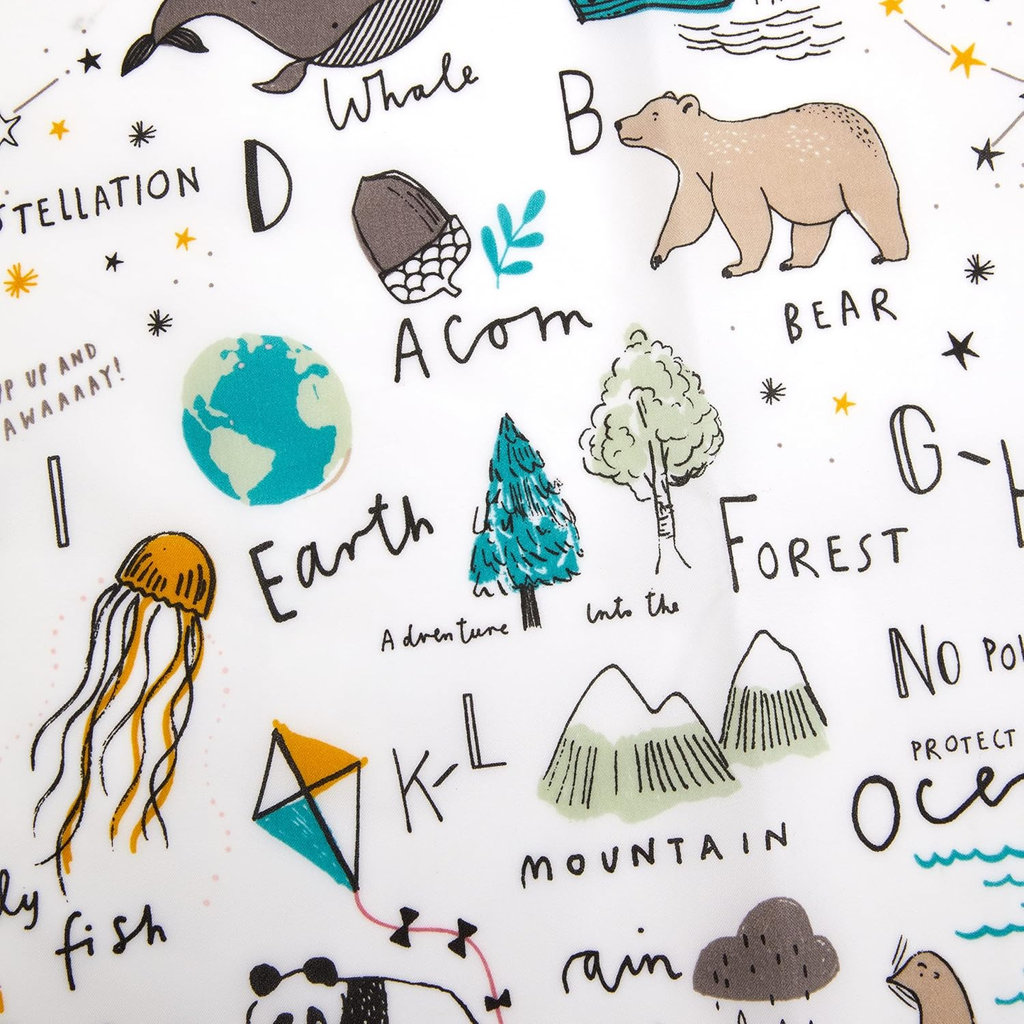 Tapete anti-salpicos Mamas & Papas para cadeiras de refeição, prático e fácil de limpar para evitar salpicos à hora do jantar, Happy Planet