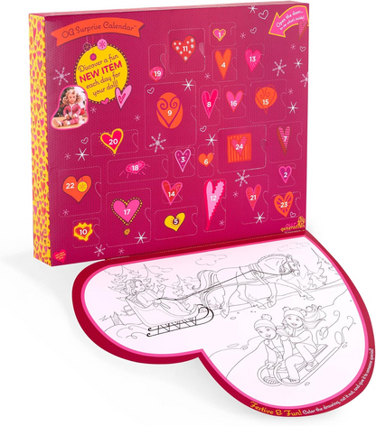 Calendário surpresa Our Generation OG – Calendário do Advento acessório de Natal para bonecas de 45 cm – conjunto de 37 peças