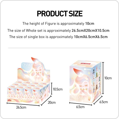 POP MART CHAKA Light Sprite Series 1 Caixa 2,5 polegadas Articulado Personagem Design Premium Presentes para Fãs - Brinquedo Colecionável Favorito Figura de Ação