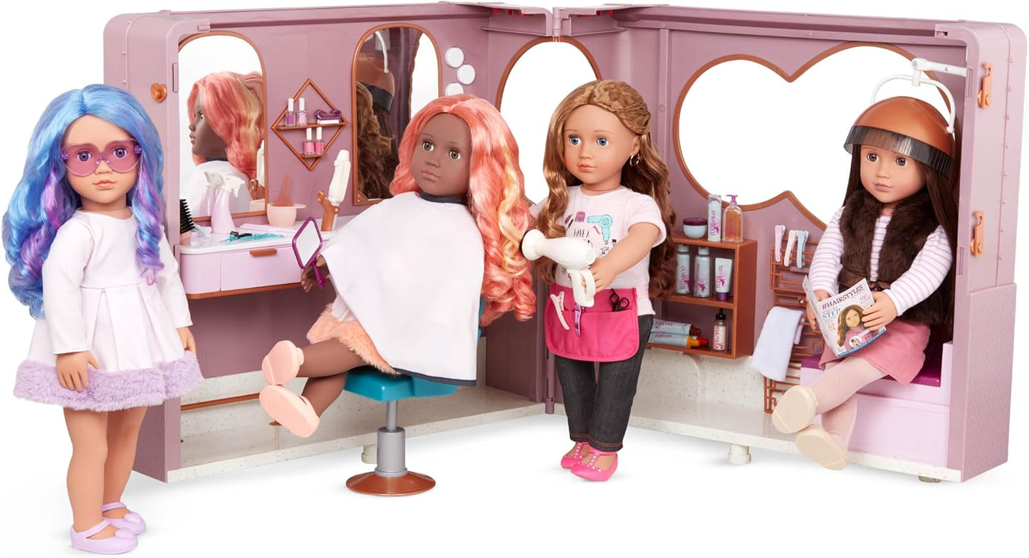 Bonecas Our Generation Sienna - Adorável boneca de 46 cm com cabelo para pentear, bandolete com flores e conjunto completo de roupa | Bonecas saudáveis para meninas dos 3 aos 10 anos para se vestirem e brincarem com a imaginação