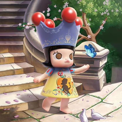 POP MART MEGA ROYAL MOLLY 400% Figura Branca de Neve 1 peça Personagem Articulada Design Premium Presentes para Mulheres Brinquedo de Arte Colecionável Favorito dos Fãs