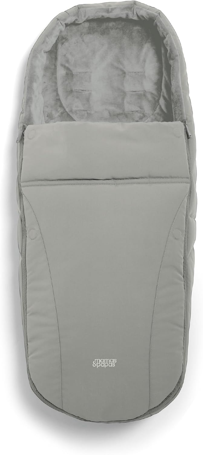 Mamas & Papas Ocarro Saco para pés para clima frio com forro de lã macia e aconchegante, resistente à água, multiposições, Café