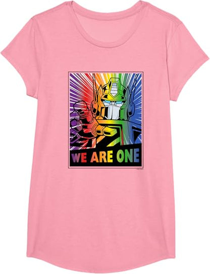 T-shirt Transformers Pride Rainbow Optimus Prime We Are One