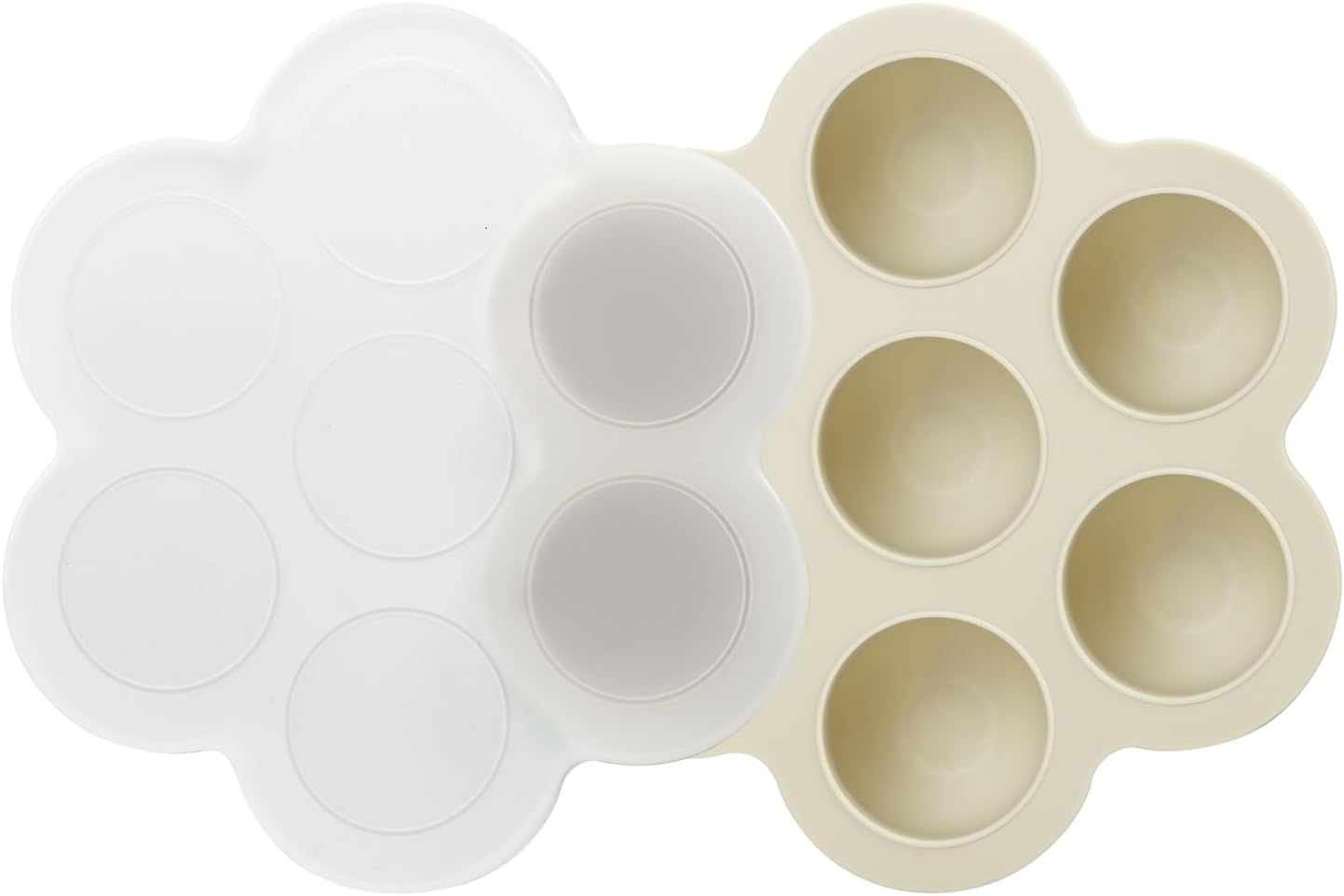 PandaEar Conjunto de 3 Bandejas de Silicone para Congelamento de Comida de Bebê com Tampas, Formas de Gelo para Congelador, Bandeja para Alimentos de Bebê em Fase de Introdução Alimentar,