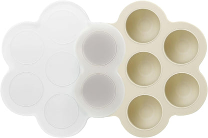 PandaEar Conjunto de 3 Bandejas de Silicone para Congelamento de Comida de Bebê com Tampas, Formas de Gelo para Congelador, Bandeja para Alimentos de Bebê em Fase de Introdução Alimentar,