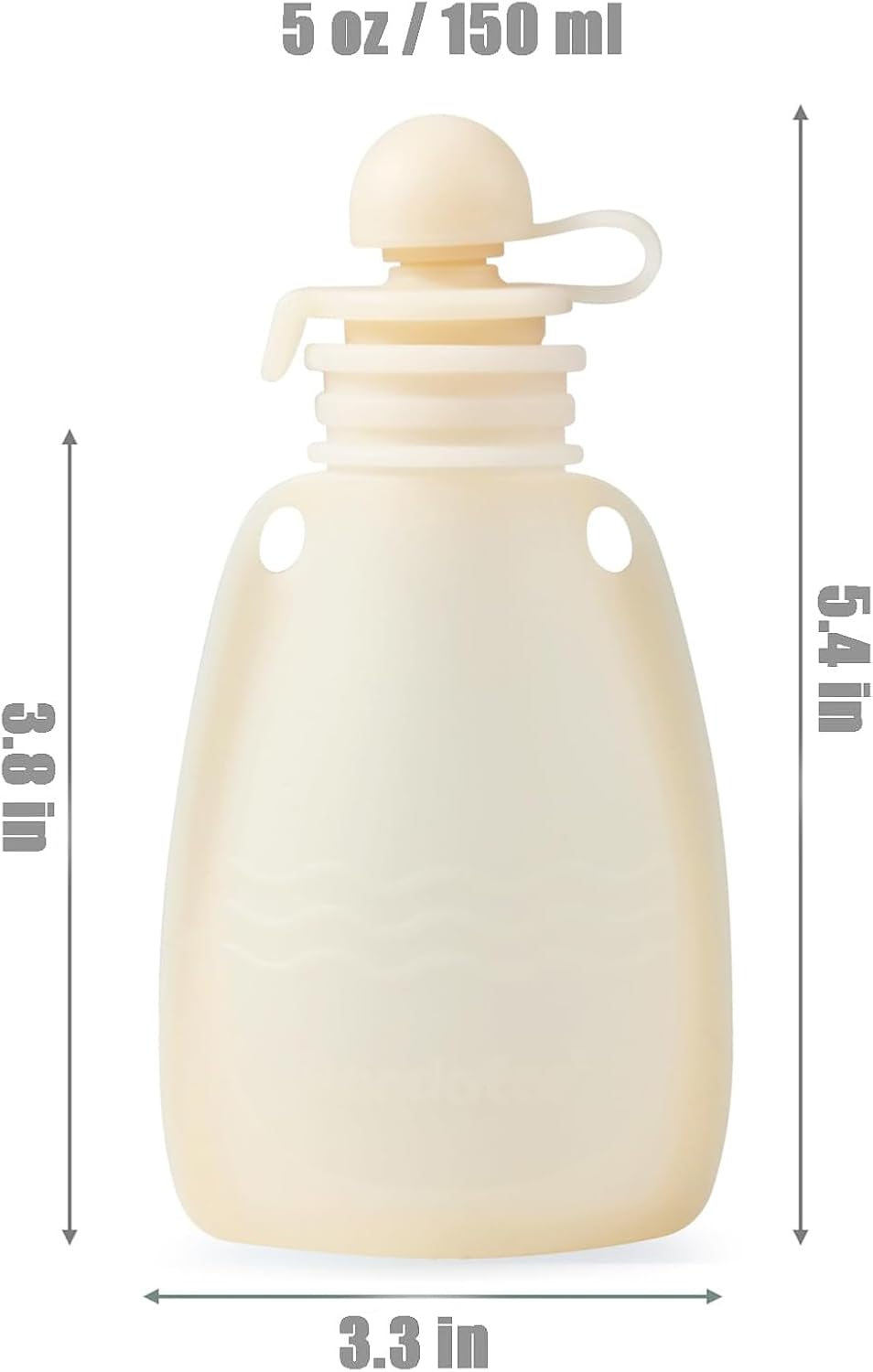 PandaEar 3 Pack Reusable Silicone Baby Food Pouches, Reusable Squeeze Pouches for Toddler Kids with 3 Silicone Puree Feeder Spoon, Silicone Refillable Baby Food Storage (Light Tan/Walnut/Grey)