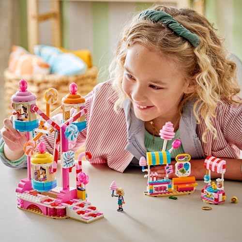 LEGO Friends Roda Gigante de Doces e Cupcakes - Brinquedo Interativo com Jogos de Parque de Diversões, 3 Mini Bonecas e Acessórios - Presente de Aniversário para Meninas a partir de 7 Anos - 42700