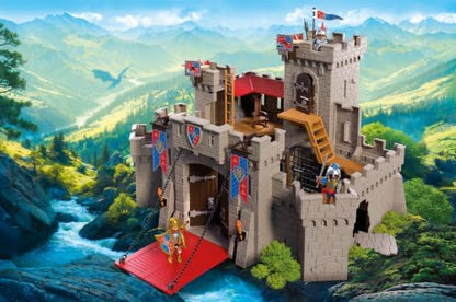 Playmobil | Cavaleiros | Grande Castelo do Leão com Ponte Levadiça, Canhões e Alçapão – Brinquedo para Crianças a partir de 4 anos | 72112