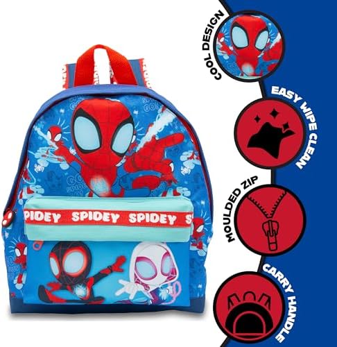 Mochila Infantil Marvel Homem-Aranha e Seus Incríveis Amigos - Mochila Escolar para Meninos e Meninas