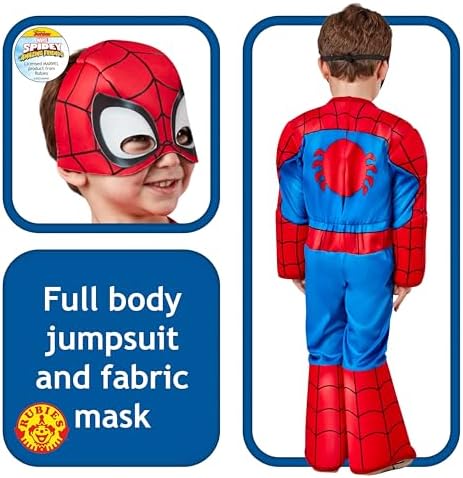 Fantasia infantil de luxo do Homem-Aranha da Rubies, inspirada no filme "Spider and His Amazing Friends" da Marvel.