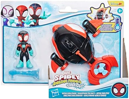 Homem-Aranha e seus Incríveis Amigos Marvel Water-Webs Dolphin Spin Submarine Toy, Black
