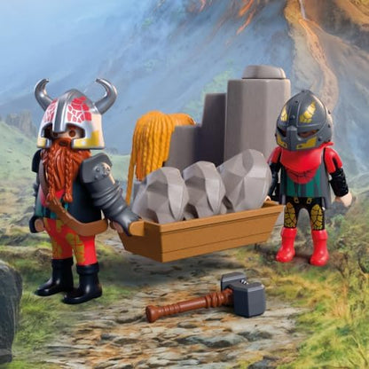 Playmobil | Cavaleiros | Catapulta do Cavaleiro do Dragão | Catapulta de Pedra com Função de Disparo e Muralha de Pedra | Brinquedo de Cavaleiros para Crianças a partir de 4 Anos | 72117