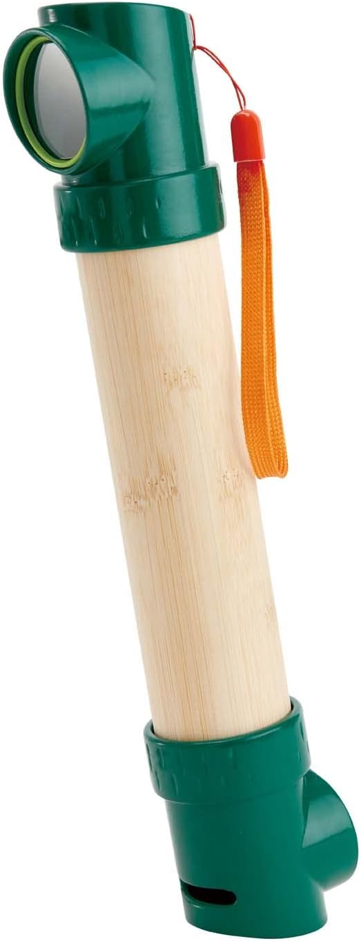 Hape E5569 Periscope Periscópio de esconde-esconde, feito de bambu sustentável, brinquedos ao ar livre divertidos para a natureza. 3 anos +