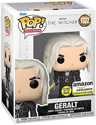 Funko POP! TV: The Witcher - Geralt com Espada - Brilha no Escuro - The Witcher - Exclusivo da Amazon - Figura Colecionável de Vinil - Ideia de Presente - Produto Oficial - Brinquedos para Crianças e Adultos - Fãs da Série