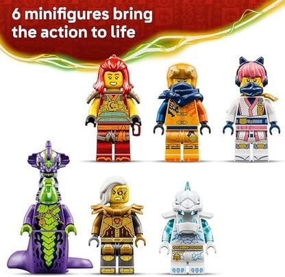 LEGO NINJAGO Dragão Mecânico Transformável do Wyldfyre - Figura de Ação Ninja 2 em 1 com o Mecânico da Imperatriz Beatrix e 6 Minifiguras - Presente de Aniversário para Meninos e Fãs a partir de 9 Anos - 71868