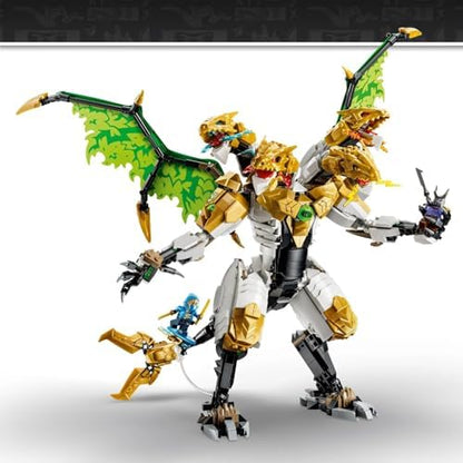 LEGO NINJAGO Ultra Dragon Battle Brinquedo - Figura de Ação de 4 Cabeças, Cobra e 4 Minifiguras com Katanas - Decoração para Quarto Infantil - Presente de Aniversário para Meninos a partir de 12 Anos e Fãs Adolescentes - 71872