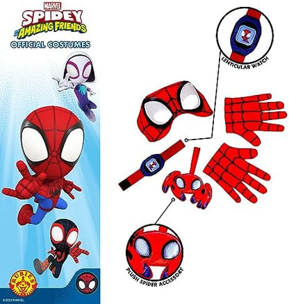 Conjunto de acessórios de fantasia infantil oficial da Rubies Marvel, inspirado no Homem-Aranha e seus incríveis amigos, para o Halloween.
