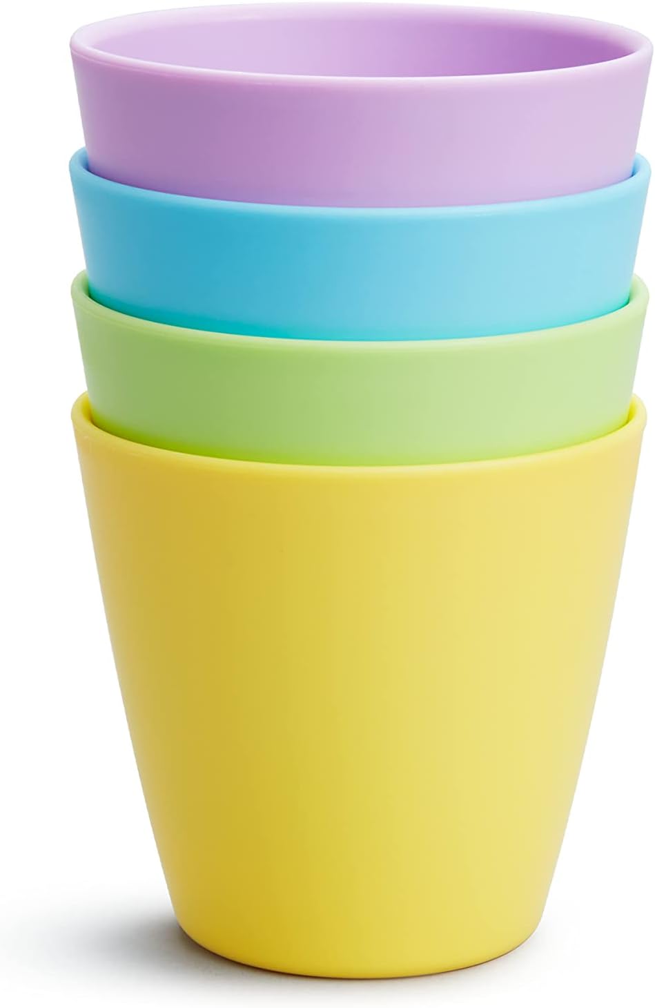 Munchkin Conjunto de colheres para desmame de bebê com alças ergonômicas, tigelas para bebês - conjunto de tigelas de plástico brilhantes, xícaras para crianças, conjunto de pratos para bebês | Pratos empilháveis para crianças,