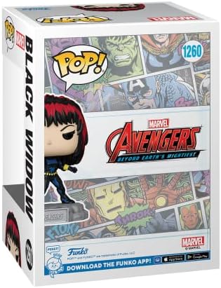 Funko Pop! Marvel: A60 - Viúva Negra dos Quadrinhos com Broche de Esmalte - Marvel Comics - Exclusivo da Amazon - Figura Colecionável de Vinil - Ideia de Presente - Produto Oficial - Brinquedos para Crianças e Adultos