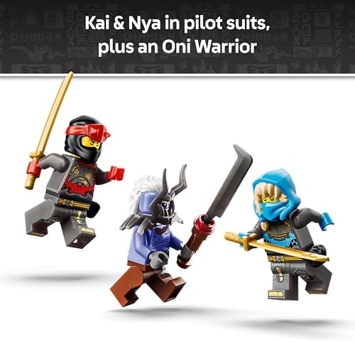 LEGO NINJAGO Os Mechs Titãs Gêmeos - Brinquedo Ninja com 2 Figuras de Ação e 3 Minifiguras, incluindo Kai e Nya - Decoração para Quarto Infantil - Presente de Aniversário para Meninos a partir de 12 Anos e Fãs Adolescentes - 71870
